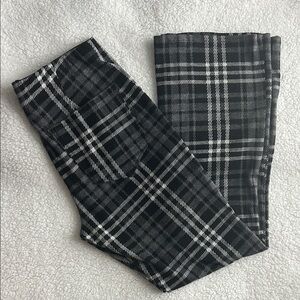 American Eagle Outfitters Black & White Plaid Boot Cut Pants